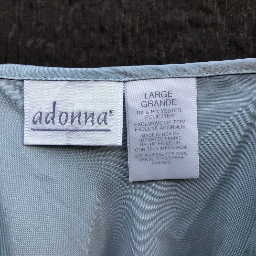 Adonna slip dress women’s size large blue greenish coquette - Picture 5 of 5
